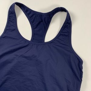 Lands End Seamed Workout Tank Top Size 8 Blue